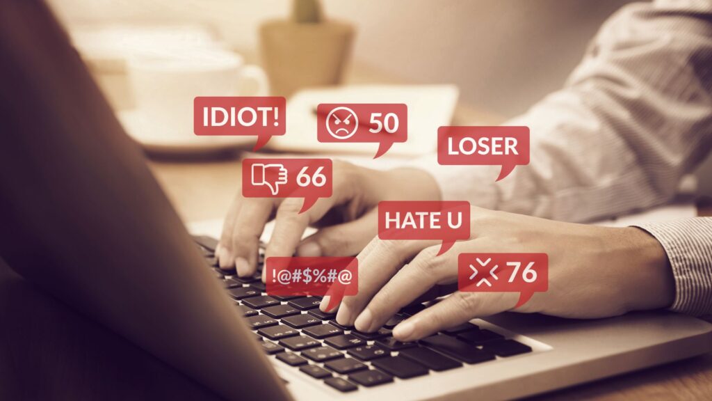 Cyberbullying and haters cause real harm - be an upstander